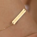 14K Gold Custom Names Infinity Bracelet, Engraved Couples Bar Bracelet, Personalized Two Name Bracelet, Gift for Her