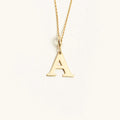 Personalized Initial Pendant Necklace 10K Solid Gold
