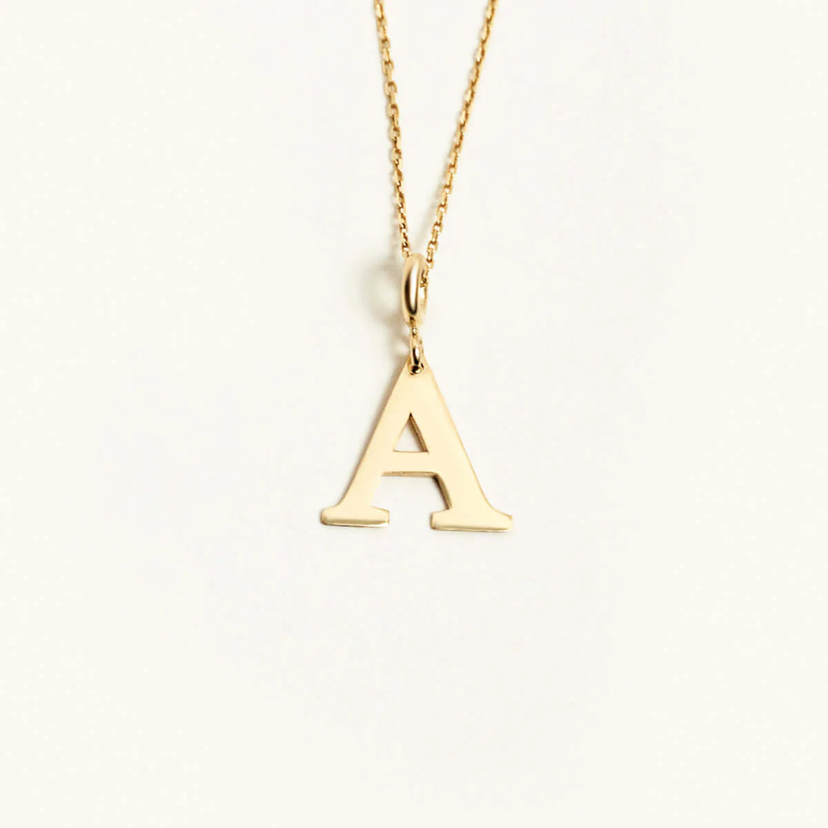 Personalized Initial Pendant Necklace 10K Solid Gold