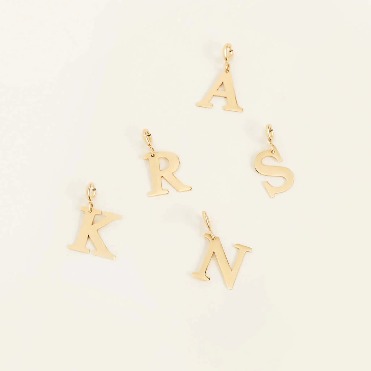 Personalized Initial Pendant Necklace 10K Solid Gold