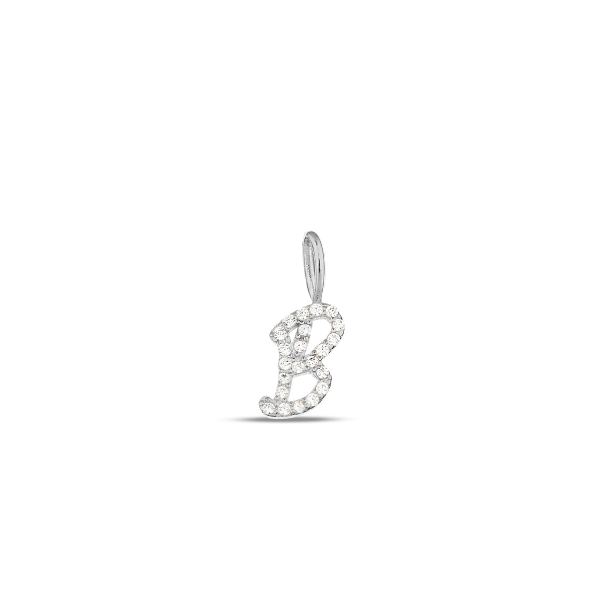 14K Gold Lab Diamond Letter Charm, Pave Initial Pendant, Personalized Alphabet Charm A-Z, Custom Letter Jewelry, Gift for Her