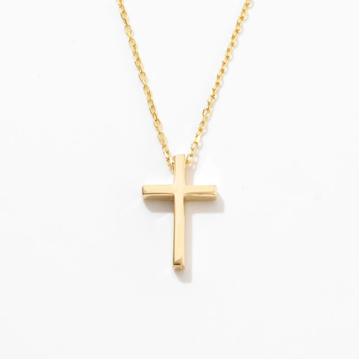 Dainty Cross Necklace 10K Solid Gold