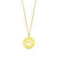 18K Gold Vermeil Paw Print Necklace | Animal Lover Jewelry