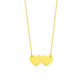 18K Gold Vermeil Double Heart Necklace | Elegant Romantic Jewelry