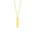18K Gold Vermeil Bar Necklace | Heart Cutout Pendant