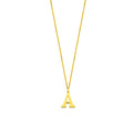 18K Gold Vermeil Gothic Initial Necklace | Personalized Letter Charm