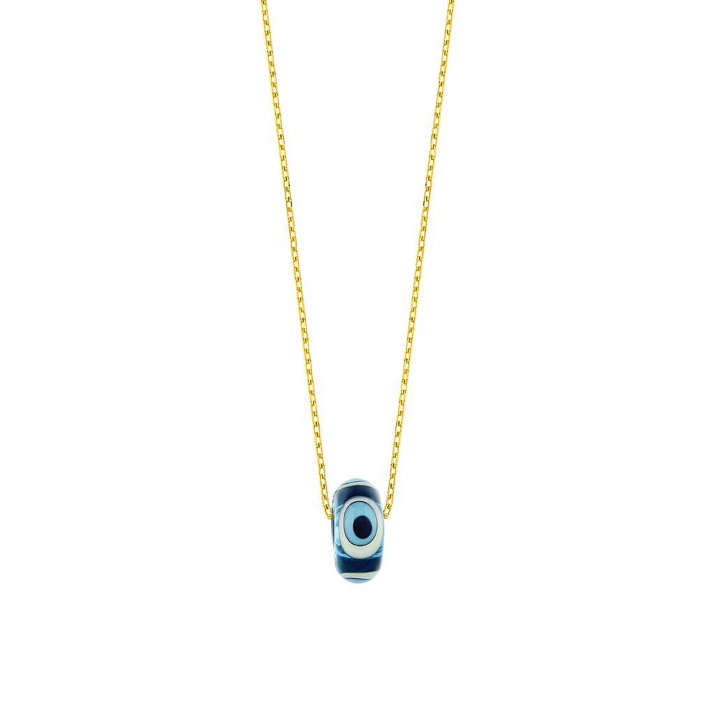 18K Gold Vermeil Evil Eye Necklace – Protection Amulet