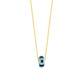 18K Gold Vermeil Evil Eye Necklace – Protection Amulet