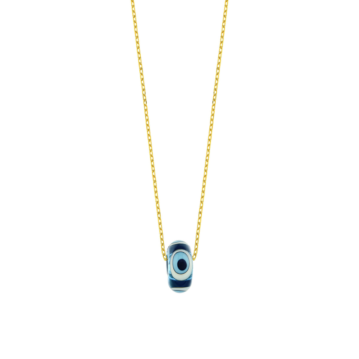 18K Gold Vermeil Evil Eye Necklace – Protection Amulet
