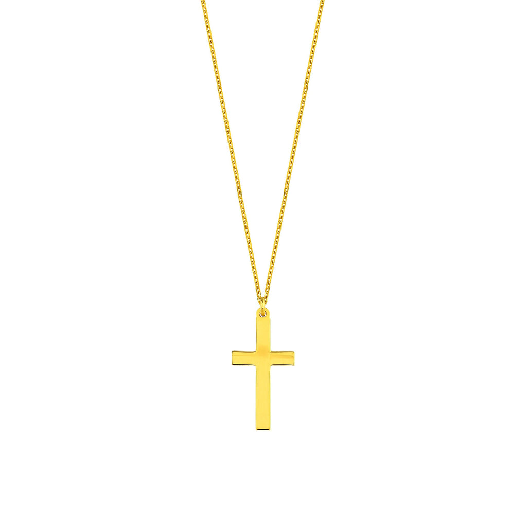 18K Gold Vermeil Cross Necklace | Minimalist Religious Jewelry