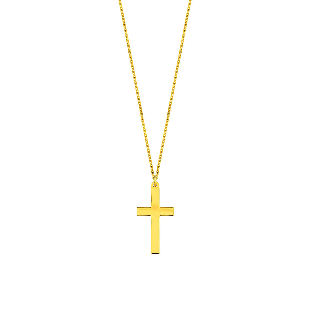 18K Gold Vermeil Cross Necklace | Minimalist Religious Jewelry