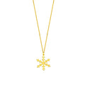 18K Gold Vermeil Snowflake Pendant Necklace | Delicate Winter Jewelry