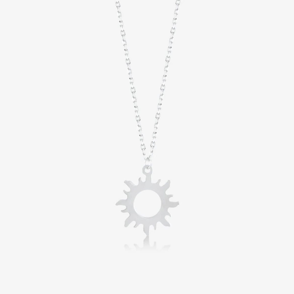 14K Gold Sun Necklace, Open Sunburst Pendant, Boho Celestial Charm, Everyday Gift for Her