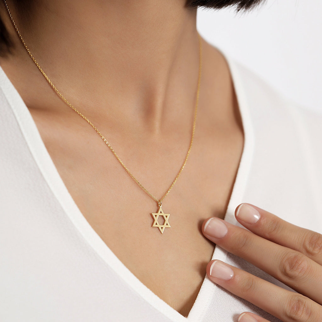 18K Gold Vermeil Star of David Necklace | Jewish Jewelry