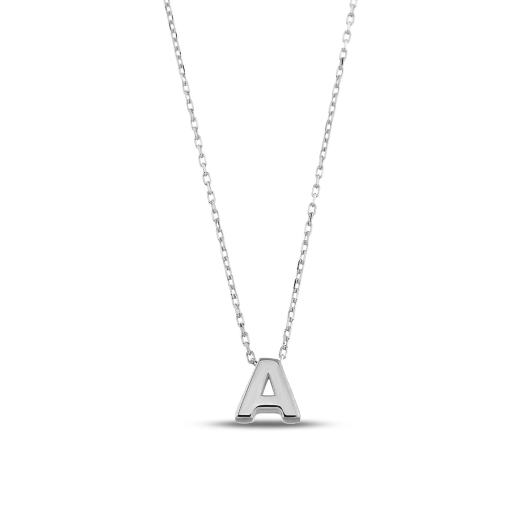 18K Gold Vermeil Initial Necklace: Personalized Letter Jewelry