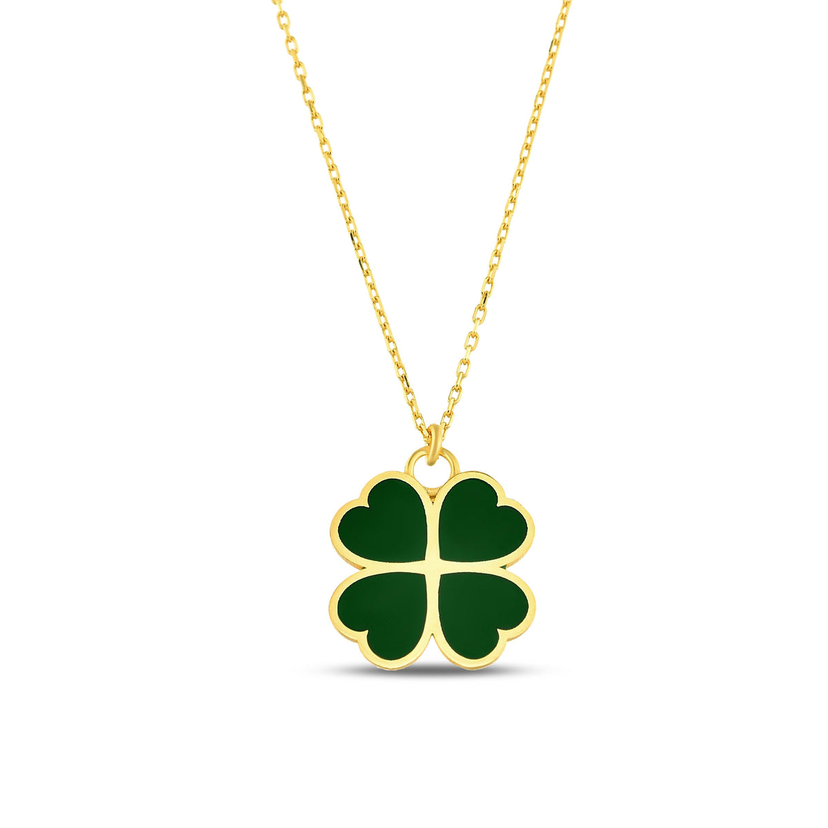 18K Vermeil Clover Necklace | Lucky Four Leaf Pendant