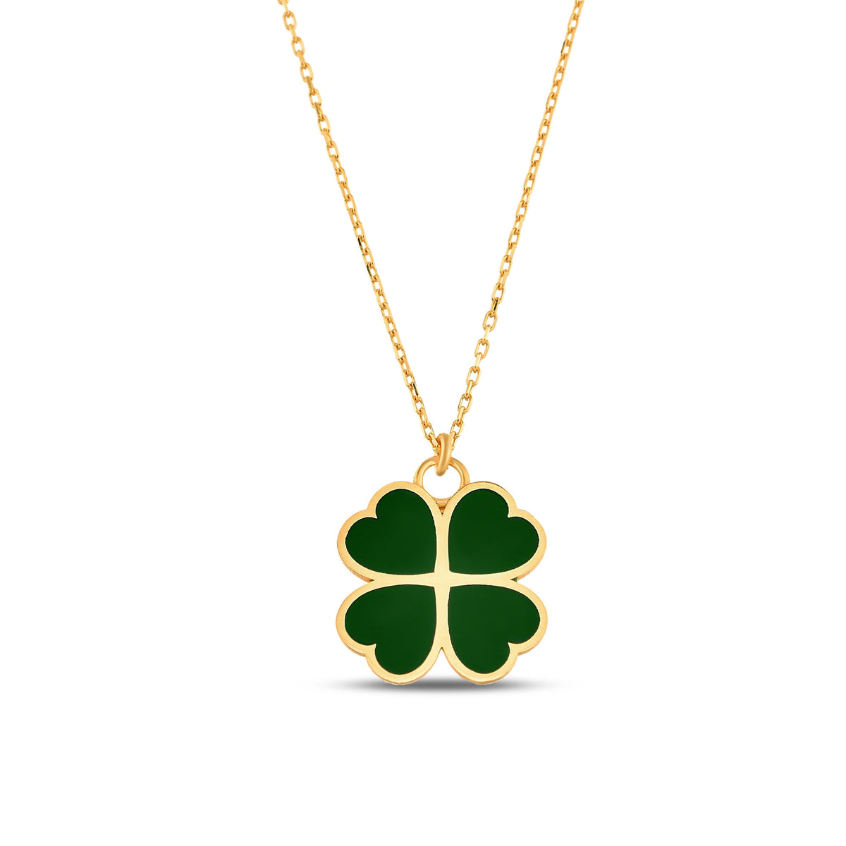 18K Vermeil Clover Necklace | Lucky Four Leaf Pendant