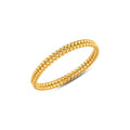 14K Gold Beaded Ring, Double Row Textured Band, Minimalist Stacking Ring, Solid Gold Everyday Ring, Gift for Her