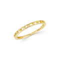 14K Gold Chain Link Ring, Paperclip Chain Stacking Ring, Minimalist Band, Everyday Gold Ring, Gift for Her