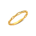 14K Gold Paperclip Chain Ring, Elongated Link Stacking Ring, Minimalist Band, Modern Everyday Ring, Gift for Her