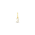 14K Gold Lab Diamond Number Charm, Pave Digit Pendant, Personalized Number Charm 0-9, Custom Numeral Jewelry, Gift for Her