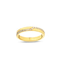 14K Gold Pave Lab Diamond Band, Classic Wedding Ring, Sparkling Eternity Style Band, Timeless Stacking Ring, Gift for Her