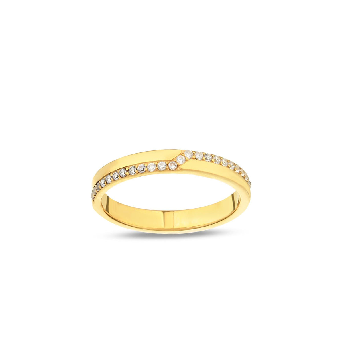 14K Gold Pave Lab Diamond Band, Classic Wedding Ring, Sparkling Eternity Style Band, Timeless Stacking Ring, Gift for Her