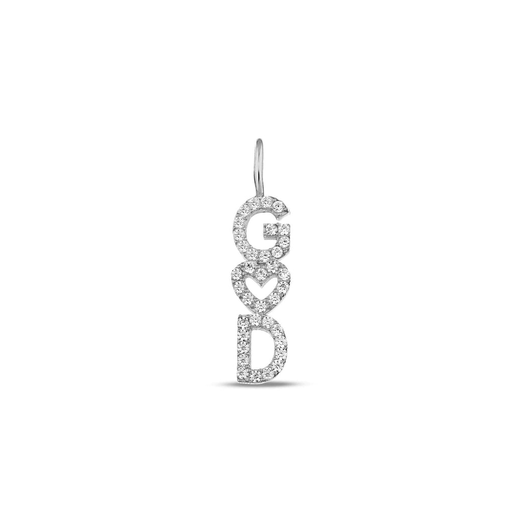 14K Gold Two Initial Heart Charm, Pave Lab Diamond Couples Pendant, Custom Letters with Heart, Personalized Love Charm, Gift for Her