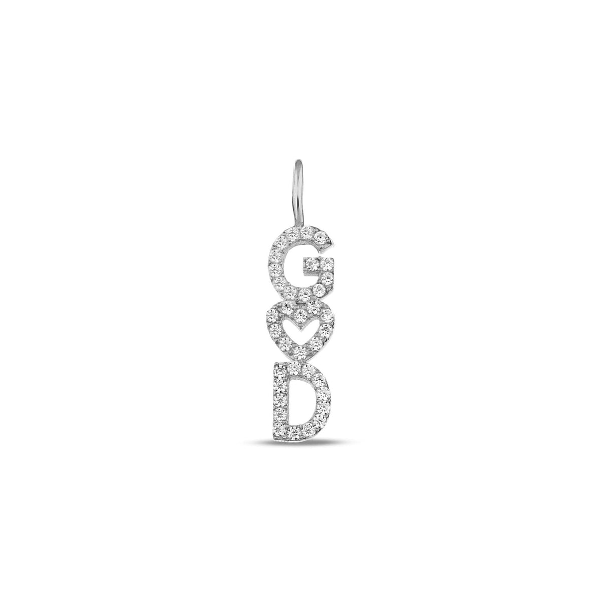 14K Gold Two Initial Heart Charm, Pave Lab Diamond Couples Pendant, Custom Letters with Heart, Personalized Love Charm, Gift for Her