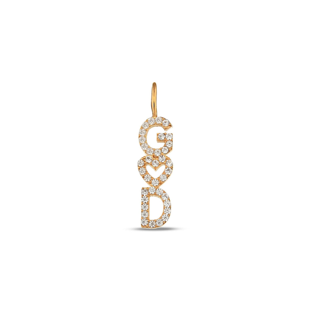 14K Gold Two Initial Heart Charm, Pave Lab Diamond Couples Pendant, Custom Letters with Heart, Personalized Love Charm, Gift for Her