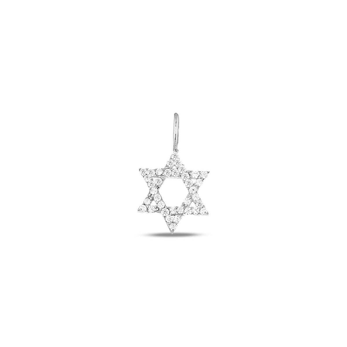 14K Gold Pave Star of David Charm, Sparkling Jewish Star Pendant, Lab Diamond Faith Charm, Bat Mitzvah Gift, Gift for Her