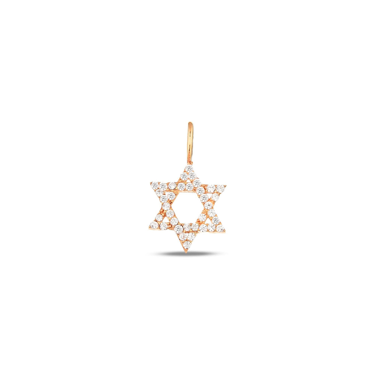 14K Gold Pave Star of David Charm, Sparkling Jewish Star Pendant, Lab Diamond Faith Charm, Bat Mitzvah Gift, Gift for Her