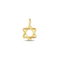 14K Gold Wire Star of David Charm, Delicate Jewish Star Pendant, Minimalist Faith Charm, Dainty Jewish Jewelry, Gift for Her