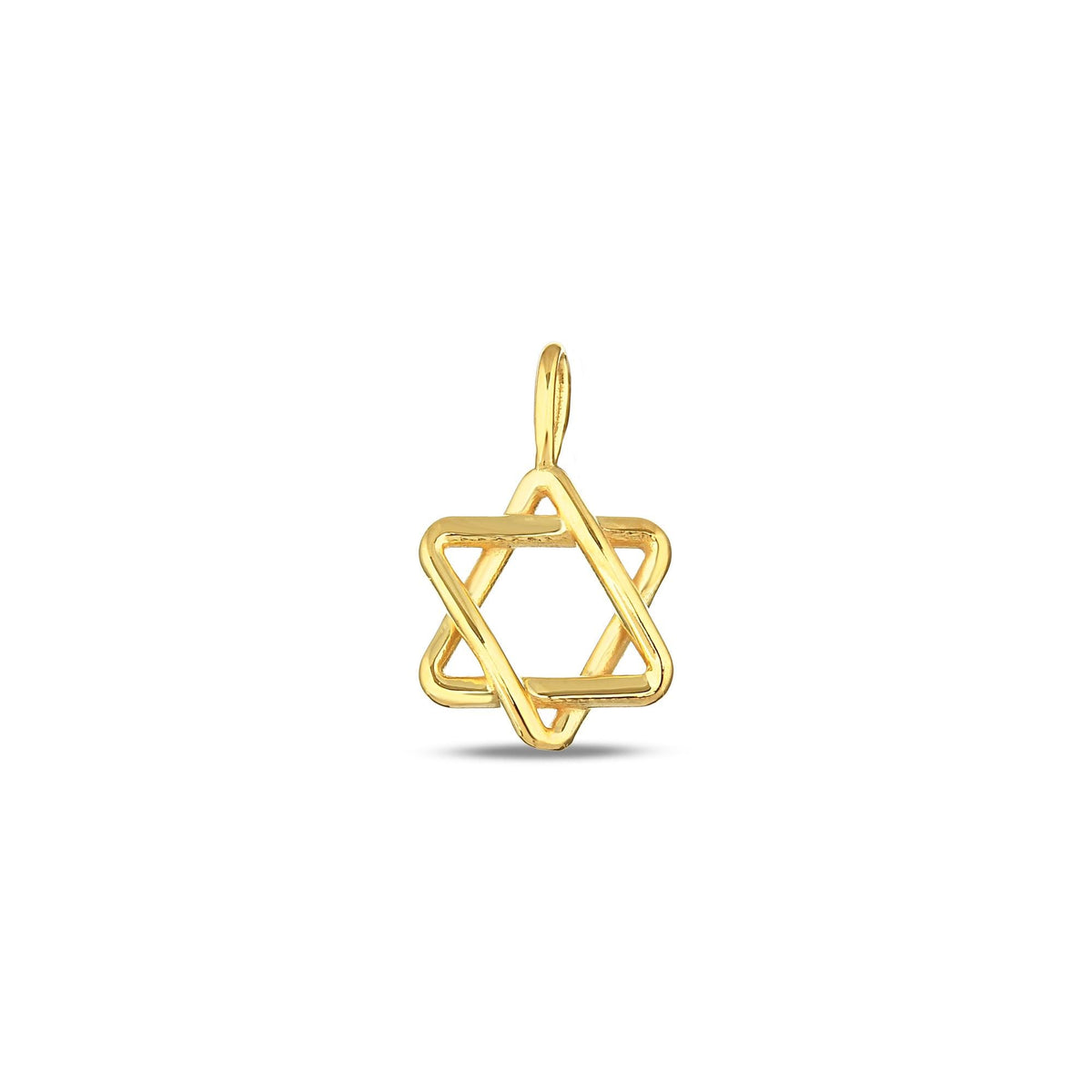 14K Gold Wire Star of David Charm, Delicate Jewish Star Pendant, Minimalist Faith Charm, Dainty Jewish Jewelry, Gift for Her