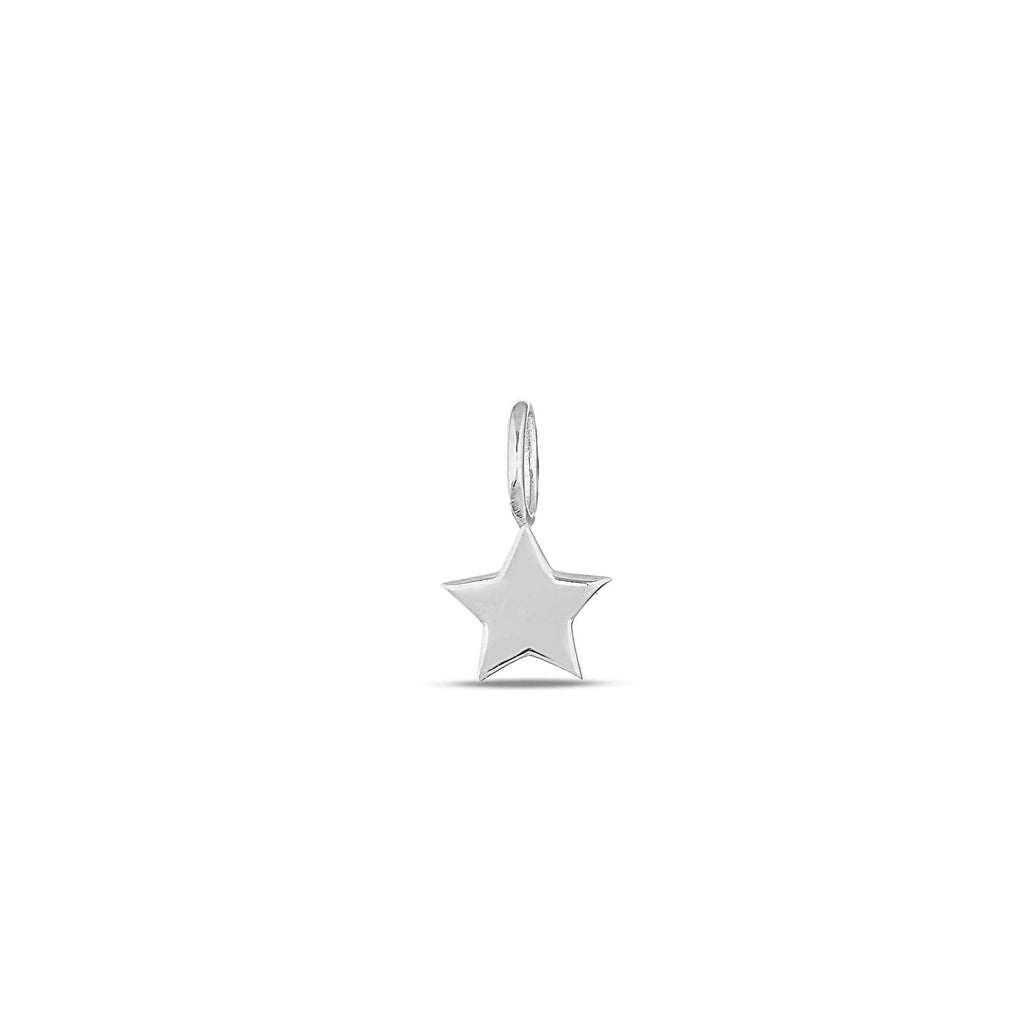 14K Solid Gold Star Charm, Classic Five Point Star Pendant, Minimalist Celestial Charm, Simple Layering Charm, Gift for Her