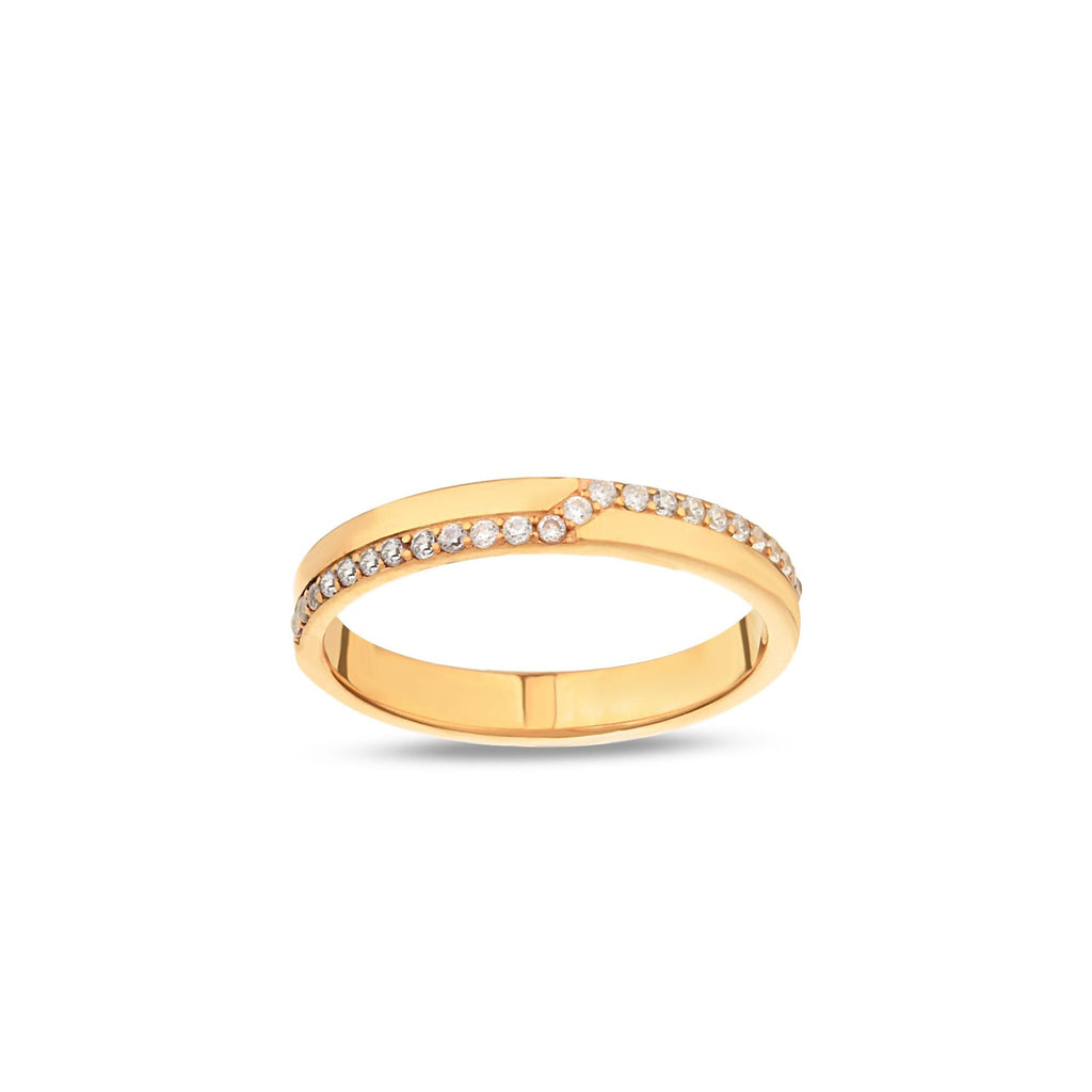 14K Gold Pave Lab Diamond Band, Classic Wedding Ring, Sparkling Eternity Style Band, Timeless Stacking Ring, Gift for Her