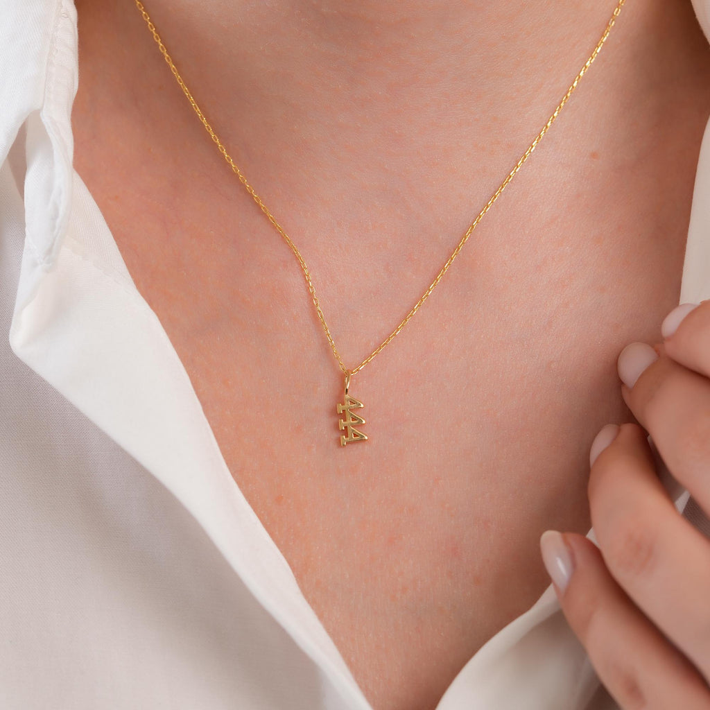 14K Gold 444 Angel Number Charm, Numerology Pendant, Spiritual Manifestation Jewelry, Geometric Number Charm, Gift for Her