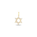 14K Gold Pave Star of David Charm, Sparkling Jewish Star Pendant, Lab Diamond Faith Charm, Bat Mitzvah Gift, Gift for Her