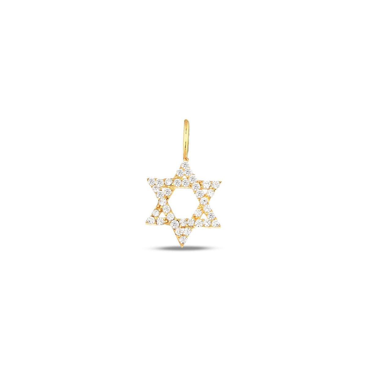 14K Gold Pave Star of David Charm, Sparkling Jewish Star Pendant, Lab Diamond Faith Charm, Bat Mitzvah Gift, Gift for Her