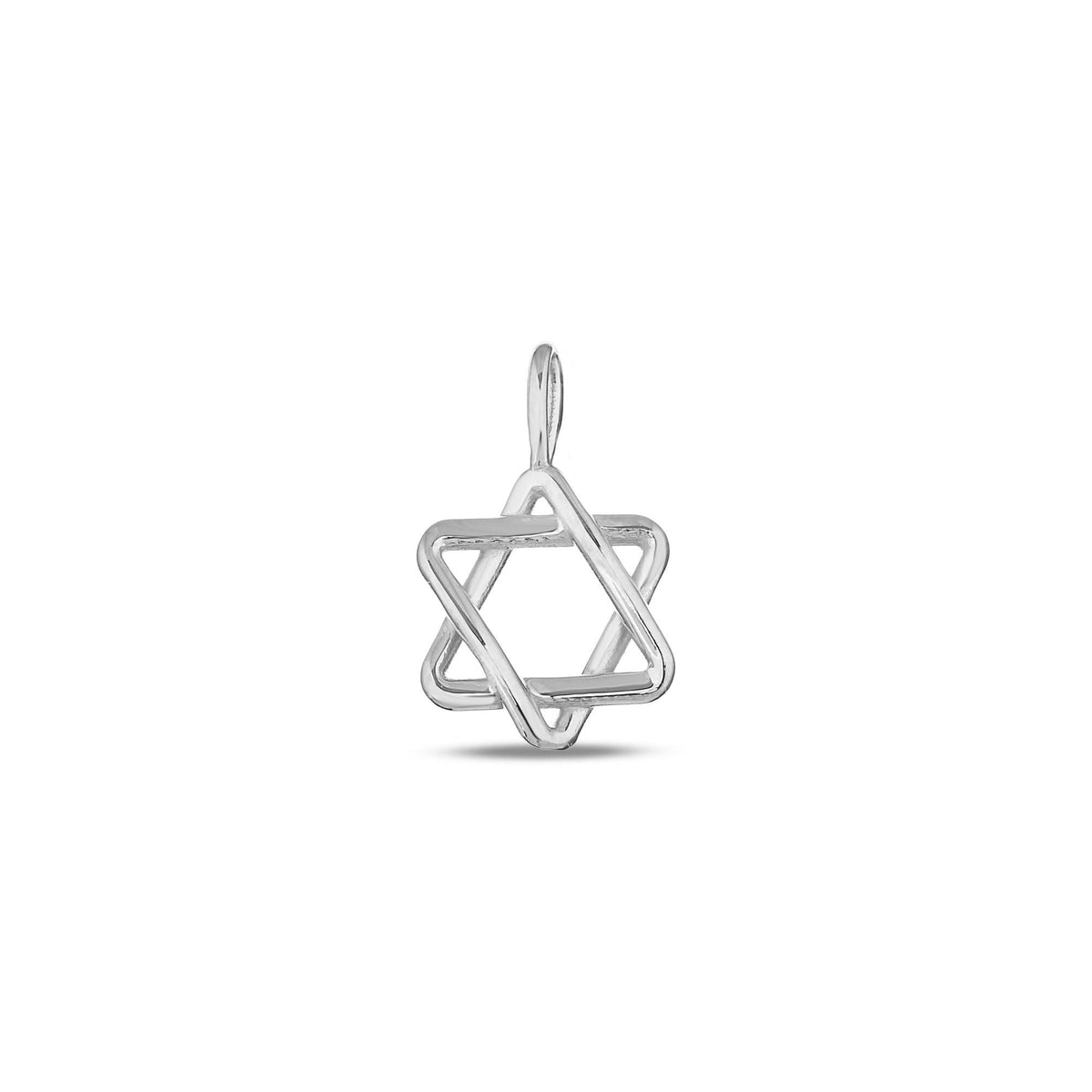 14K Gold Wire Star of David Charm, Delicate Jewish Star Pendant, Minimalist Faith Charm, Dainty Jewish Jewelry, Gift for Her
