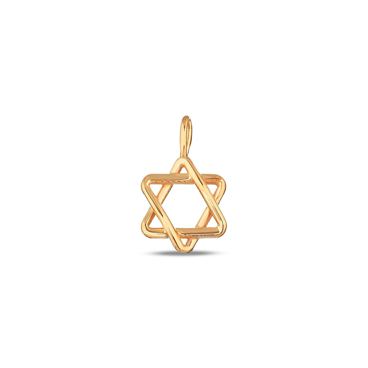 14K Gold Wire Star of David Charm, Delicate Jewish Star Pendant, Minimalist Faith Charm, Dainty Jewish Jewelry, Gift for Her