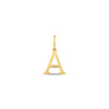 14K Solid Gold Letter Charm, Block Initial Pendant, Personalized Alphabet Charm A-Z, Classic Letter Jewelry, Gift for Her