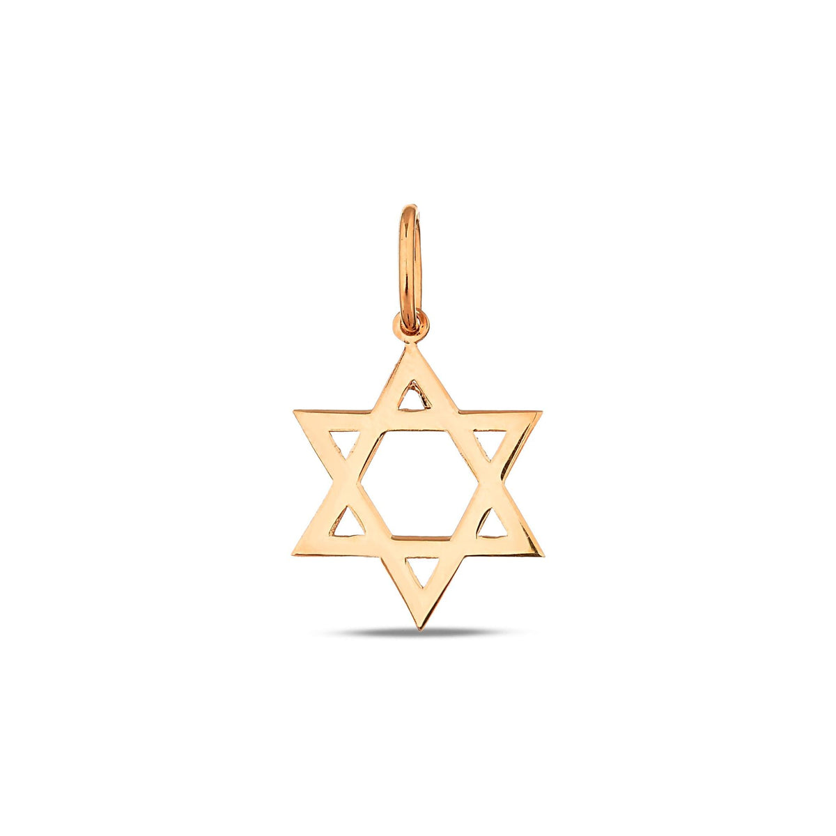 14K Solid Gold Star of David Charm, Jewish Star Pendant, Classic Faith Charm, Timeless Jewish Jewelry, Gift for Her