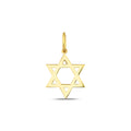 14K Solid Gold Star of David Charm, Jewish Star Pendant, Classic Faith Charm, Timeless Jewish Jewelry, Gift for Her
