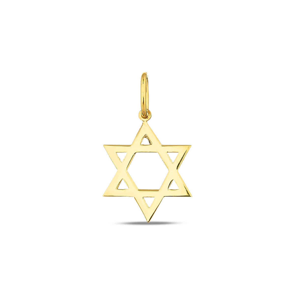 14K Solid Gold Star of David Charm, Jewish Star Pendant, Classic Faith Charm, Timeless Jewish Jewelry, Gift for Her