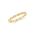 14K Gold Eternity Ring, Vintage Marquise Lab Diamond Band, Milgrain Stacking Ring, Antique Style Ring, Gift for Her